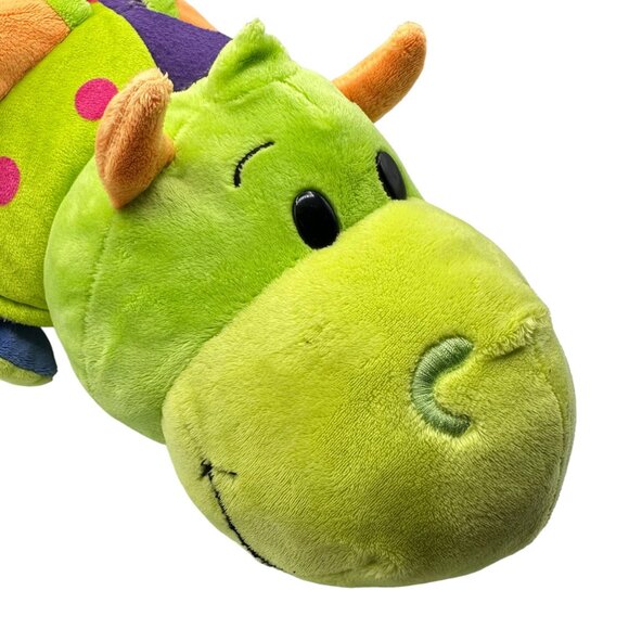 Flip A Zoo 2 in 1 Dragon Unicorn Plush Stuffed Animal Persephone Imogen Green Wh - Picture 6 of 16